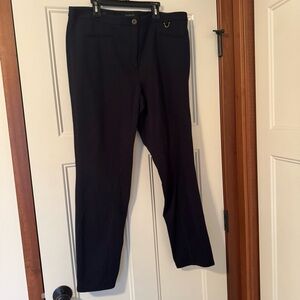 Talbots women’s dalton riding style flattering slim leg navy stretch pants 14
